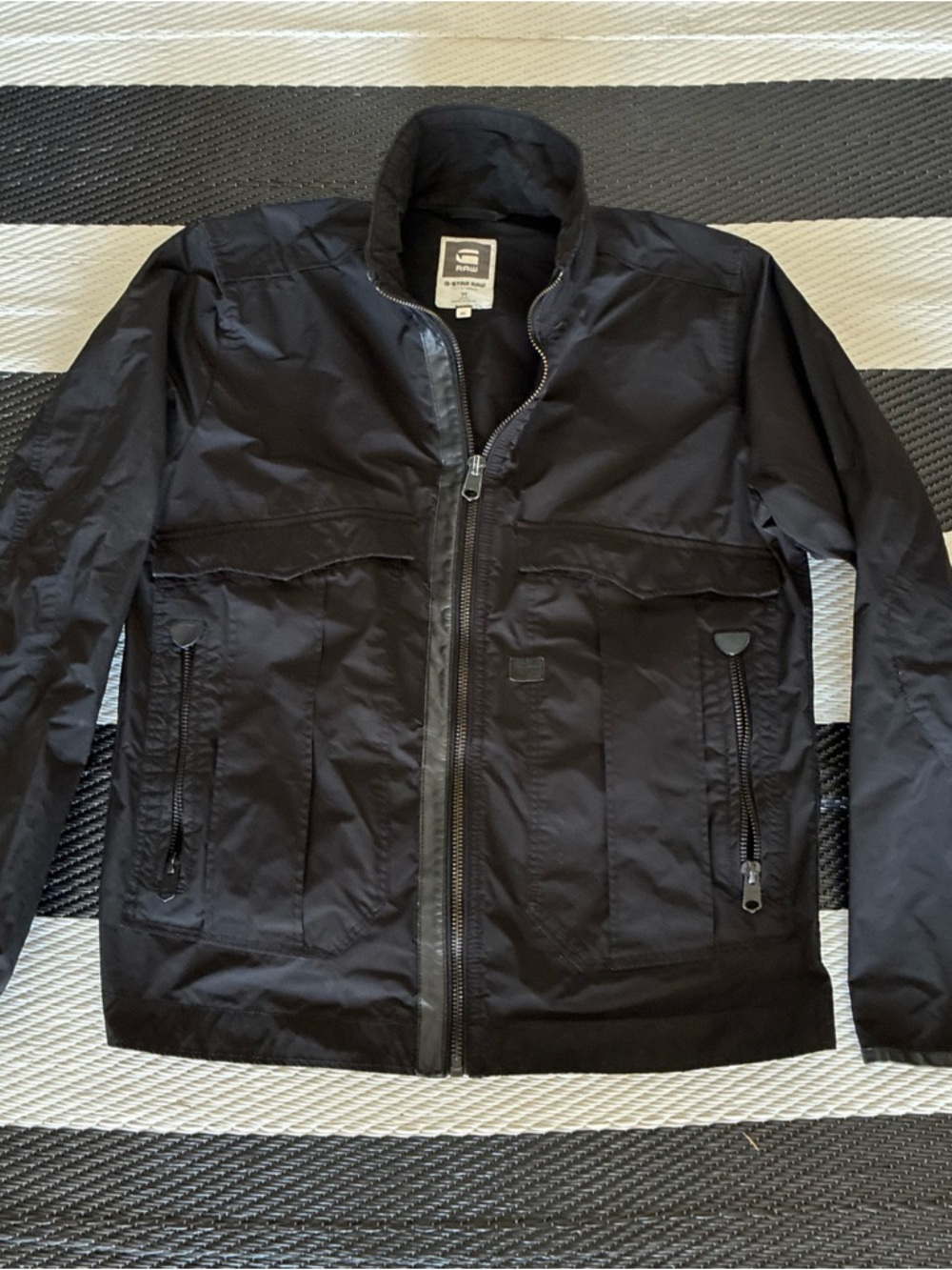 G-Star Black Lightweight Zip-Up Oregon Jacket
